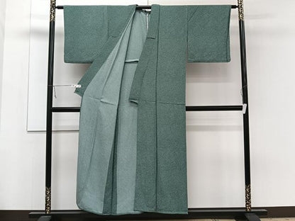 平和屋着物▽上質な小紋 単衣 鹿の子文 正絹 逸品 CAAW1553xi