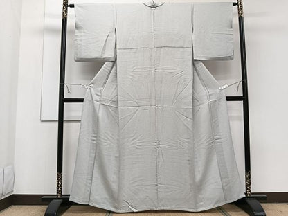 平和屋着物▽上質な色無地 単衣 薄雲鼠色 正絹 逸品 CAAW1560xi