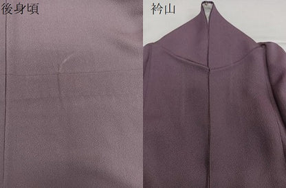 平和屋着物▽上質な色無地 単衣 滅紫色 正絹 逸品 CAAW1563xi