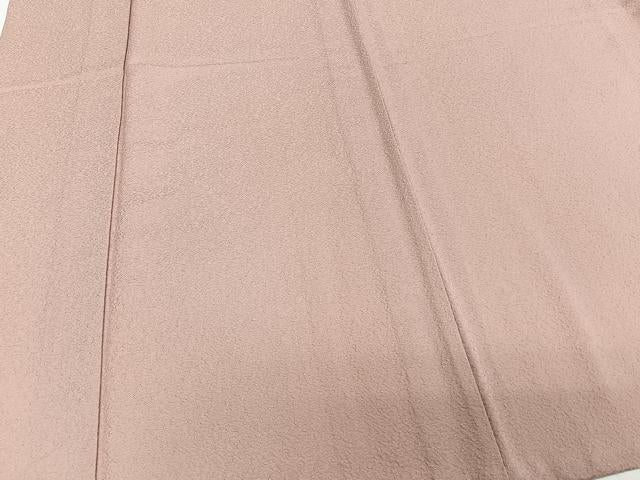 平和屋着物▽上質な色無地 単衣 水柿色 正絹 逸品 CAAW1564xi