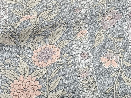平和屋着物▽上質な小紋 単衣 更紗花唐草文 正絹 逸品 CAAW1574xi