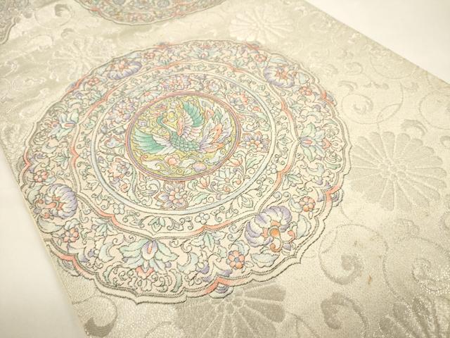 平和屋着物▼六通柄袋帯　唐織　天平華紋に菊唐草　金銀糸　正絹　逸品　CAAW1618ak