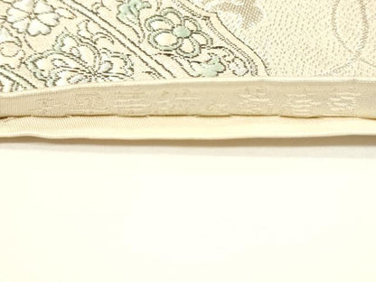 平和屋着物▼六通柄袋帯　唐織　天平華紋に菊唐草　金銀糸　正絹　逸品　CAAW1618ak