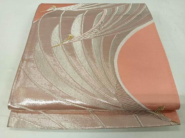 平和屋着物◎両面　六通柄袋帯　唐織　飛鳥文　金銀糸　正絹　逸品　CAAW2011ua