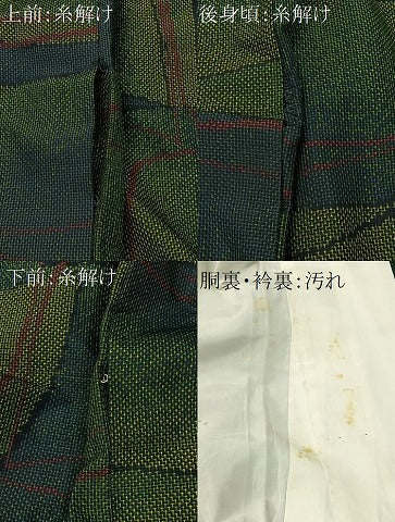 平和屋着物■上質な紬　幾何学文　正絹　逸品　CAAW2062ua