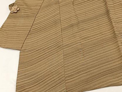 平和屋着物■道中着　斜線文　正絹　逸品　CAAW2323ua