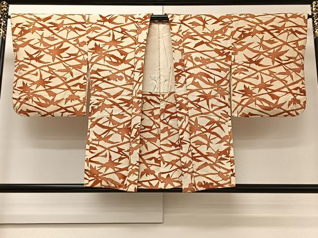 平和屋着物■羽織 草葉シルエット 正絹 逸品 CAAW2360ua