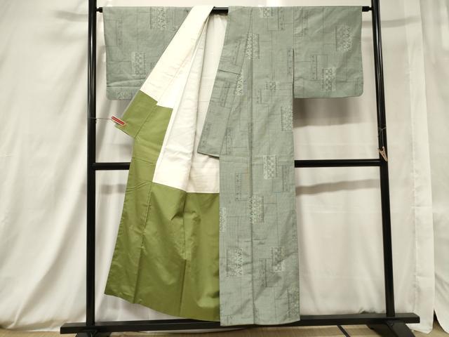 平和屋着物■上質な紬 花唐草文 正絹 逸品 CAAW2714in