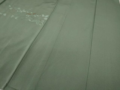 平和屋着物▽訪問着 単衣 舞蝶花唐草文 正絹 逸品 CAAW2802ut