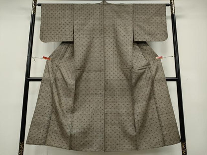 平和屋着物▽本場大島紬 単衣 割り込み絣 菱吉祥文 正絹 逸品 CAAW2811ut