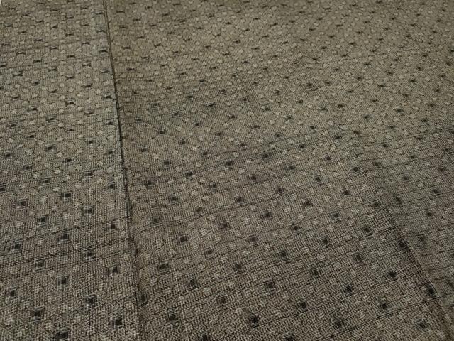 平和屋着物▽本場大島紬 単衣 割り込み絣 菱吉祥文 正絹 逸品 CAAW2811ut