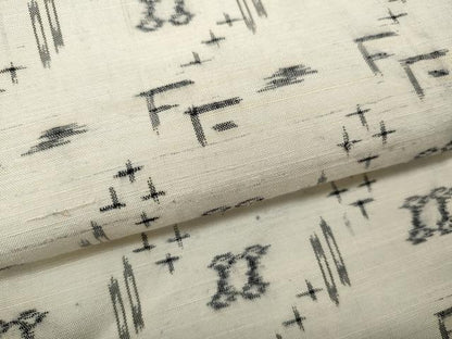平和屋着物▽上質な紬 単衣 絣文様 正絹 逸品 CAAW2813ut