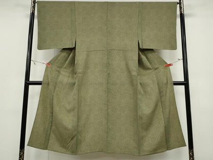 平和屋着物▽男性 江戸小紋 単衣 稲束ね小紋柄 正絹 逸品 CAAW2814ut