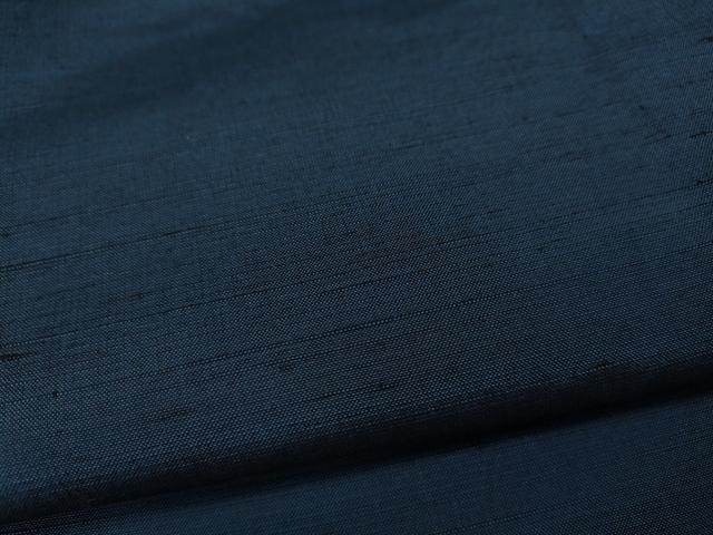 平和屋着物▽男性　紬　単衣　青藍色　正絹　逸品　CAAW2818ut