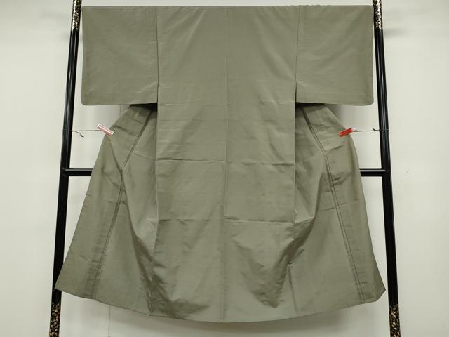 平和屋着物▽男性 紬 単衣 灰汁色 正絹 逸品 CAAW2832ut