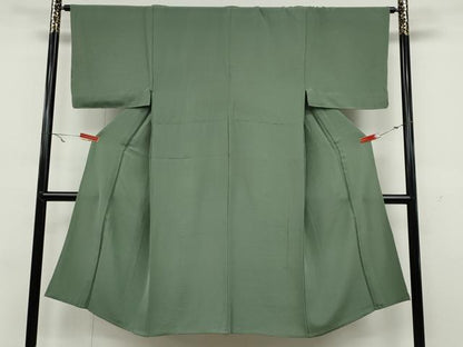 平和屋着物▽男性 色無地 単衣 薄青色 正絹 逸品 CAAW2836ut