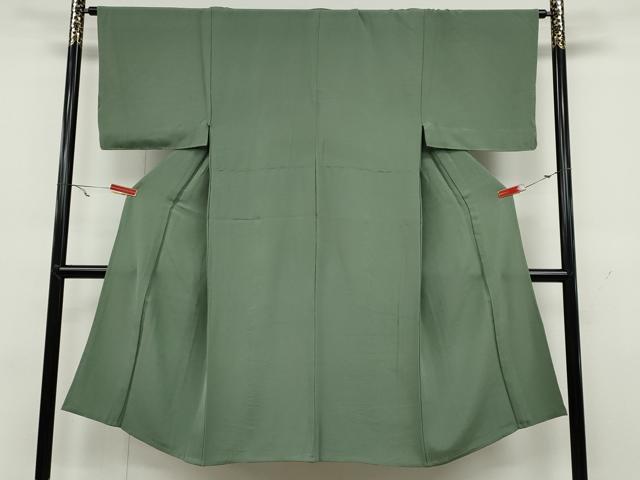 平和屋着物▽男性 色無地 単衣 薄青色 正絹 逸品 CAAW2836ut