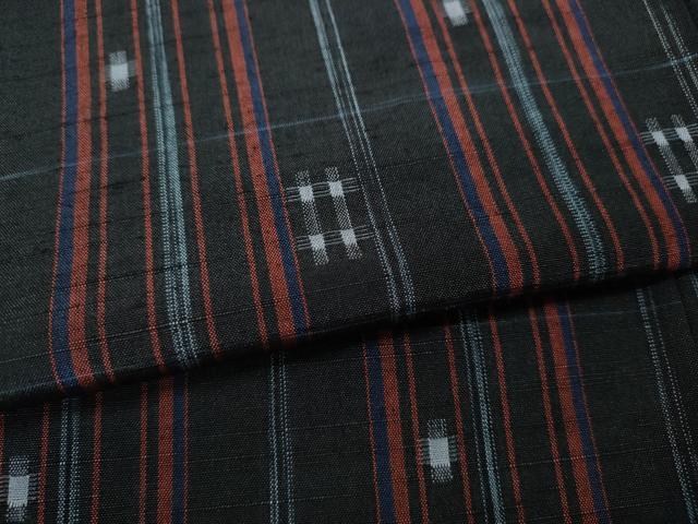 平和屋着物▽上質な紬　単衣　吉祥間道　正絹　逸品　CAAW2841ut