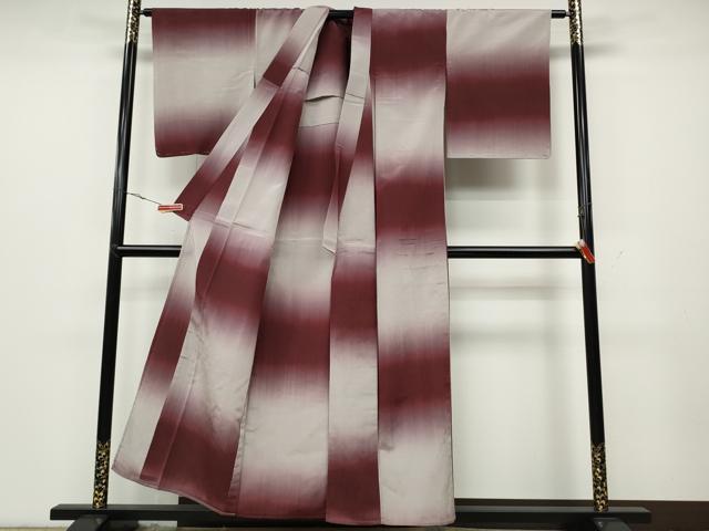平和屋着物▽上質な小紋 単衣 霞文 銀通し地 正絹 逸品 CAAW2843ut