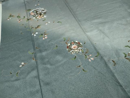平和屋着物▽訪問着 単衣 雪輪鳳凰花文 暈し染め 金彩 正絹 逸品 CAAW2848ut