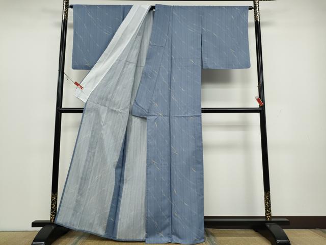平和屋着物▽小紋 単衣 枝葉文 洗える着物 CAAW2870ut