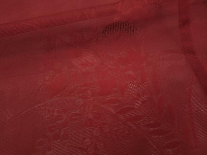 平和屋着物＊夏物 色無地 絽 草花紋紗 濃紅色 正絹 逸品 未使用 CAAW2928ut