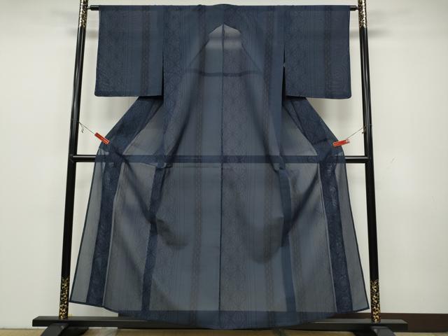 平和屋着物＊夏物　本場大島紬　夏大島　麻の葉間道　正絹　逸品　未使用　CAAW2950ut