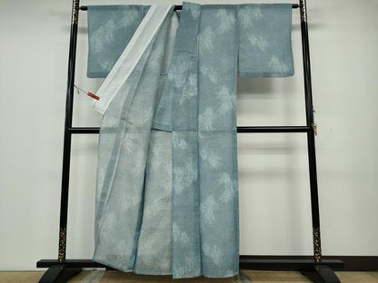 平和屋着物∴夏物　浴衣・小紋兼用　綿紅梅　草花文　綿　逸品　CAAW2965ut