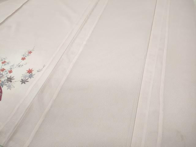 平和屋着物＊夏物 訪問着 絽 地紙花文 金彩 洗える着物 CAAW3066ut