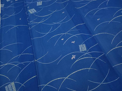 平和屋着物＊夏物 小紋 絽 源氏香 芝草花文 洗える着物 CAAW3069ut