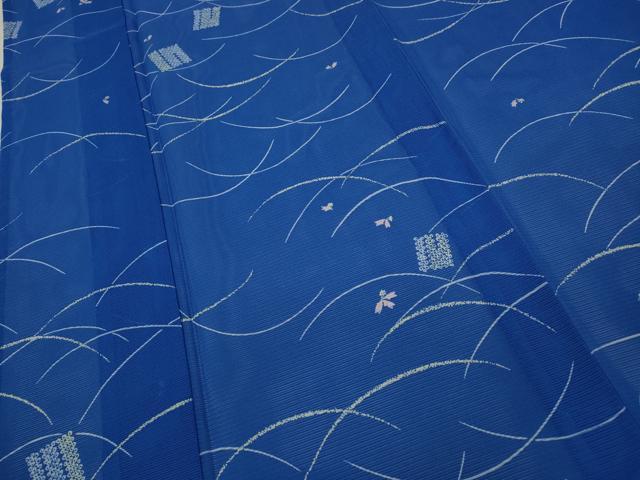 平和屋着物＊夏物 小紋 絽 源氏香 芝草花文 洗える着物 CAAW3069ut