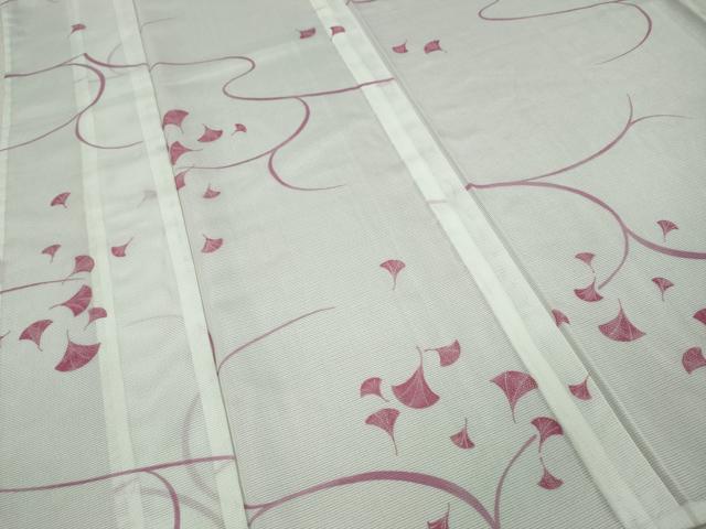 平和屋着物＊夏物 小紋 絽 舞葉文 洗える着物 CAAW3071ut