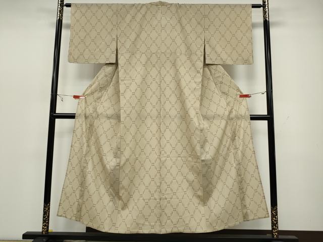 平和屋着物＊夏物 小紋 紗 菱繋ぎ 洗える着物 CAAW3087ut