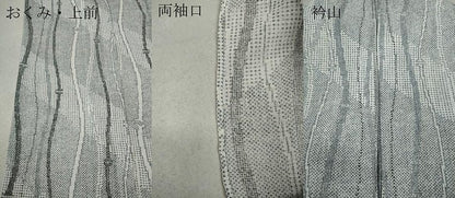 平和屋着物＊夏物 小紋 紗 よろけ縞 洗える着物 CAAW3094ut
