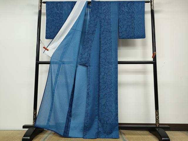 平和屋着物＊夏物 小紋 絽 花鳥間道 洗える着物 CAAW3095ut