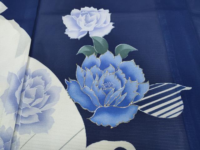 平和屋着物＊夏物 訪問着 絽 枝花文 金彩 洗える着物 CAAW3098ut