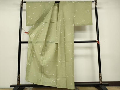平和屋着物＊夏物 小紋 紗 茶道具花文 洗える着物 CAAW3100ut