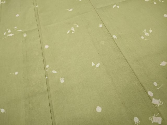 平和屋着物＊夏物 小紋 紗 茶道具花文 洗える着物 CAAW3100ut