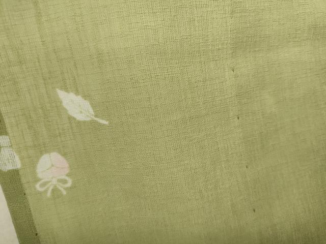 平和屋着物＊夏物 小紋 紗 茶道具花文 洗える着物 CAAW3100ut