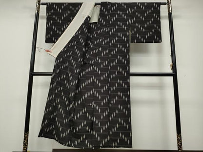 平和屋着物▽上質な紬 単衣 吉祥文 正絹 逸品 CAAW3111ut