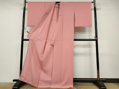 平和屋着物＊夏物 色無地 絽 紅梅色 正絹 逸品 CAAW3115ut
