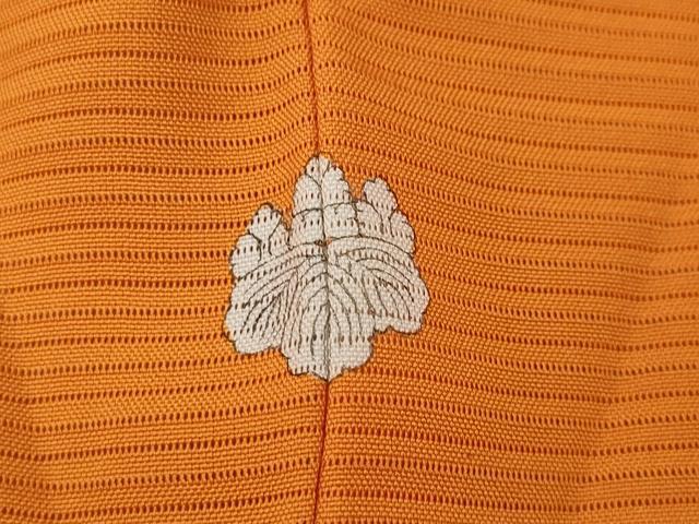 平和屋着物＊夏物 色無地 絽 蜜柑色 正絹 逸品 未使用 CAAW3125ut