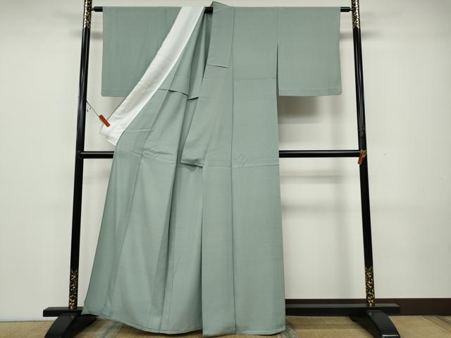 平和屋着物＊夏物 色無地 絽 錆青磁色 正絹 逸品 CAAW3126ut