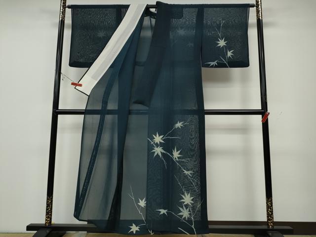 平和屋着物＊夏物 訪問着 紗紬 枝楓文 正絹 逸品 CAAW3129ut