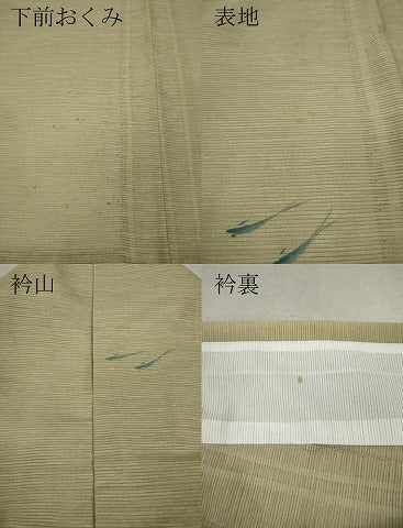 平和屋着物＊夏物 訪問着 絽 手描き メダカ CAAW3131ut