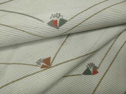 平和屋着物＊夏物 小紋 絽 吉祥花文 洗える着物 CAAW3132ut