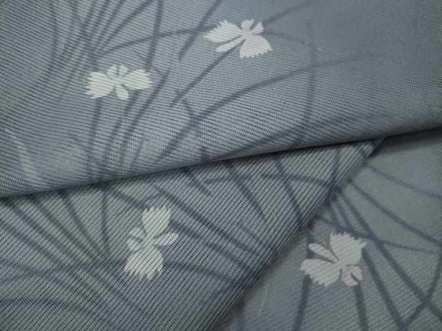 平和屋着物＊夏物 小紋 絽 草花文 暈し染め やまと誂製 洗える着物 CAAW3134ut