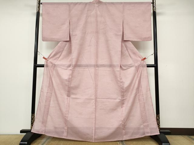 平和屋着物＊夏物 小紋 絽 立波文 洗える着物 CAAW3138ut