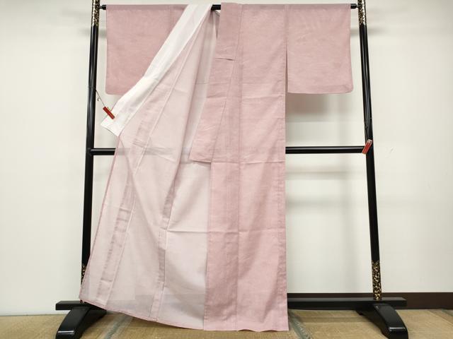 平和屋着物＊夏物 小紋 絽 立波文 洗える着物 CAAW3138ut