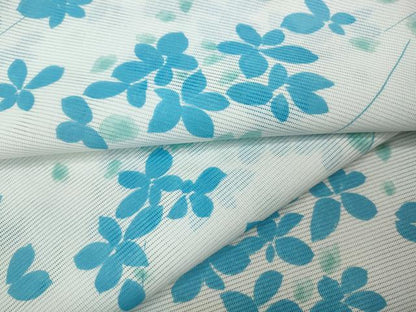 平和屋着物＊夏物 小紋 絽 枝花文 洗える着物 CAAW3139ut
